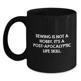 Sewing Gifts for Sewing Enthusiasts Funny Black Coffee Mug from Friends - Main